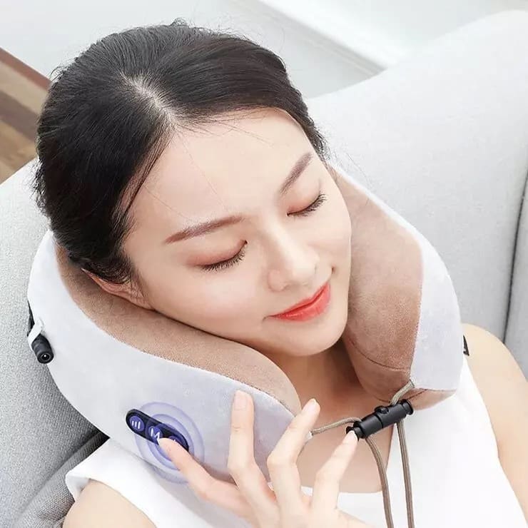 💆‍♀️ Almofada Massageadora para Pescoço e Lombar — Seu Momento de Relaxamento em Casa! 🛋️