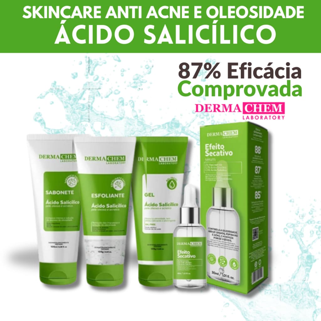 ✨ Kit Dermachem Anti-Oleosidade e Acne com Ácido Salicílico + Sérum Secativo ✨