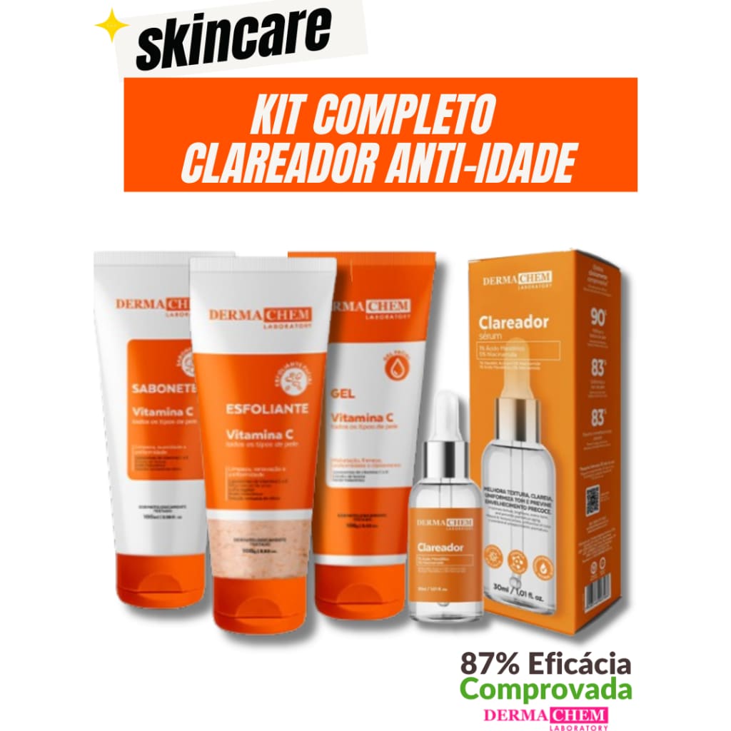 ✨ Kit Skincare Vitamina C Dermachem com Sérum Clareador ✨