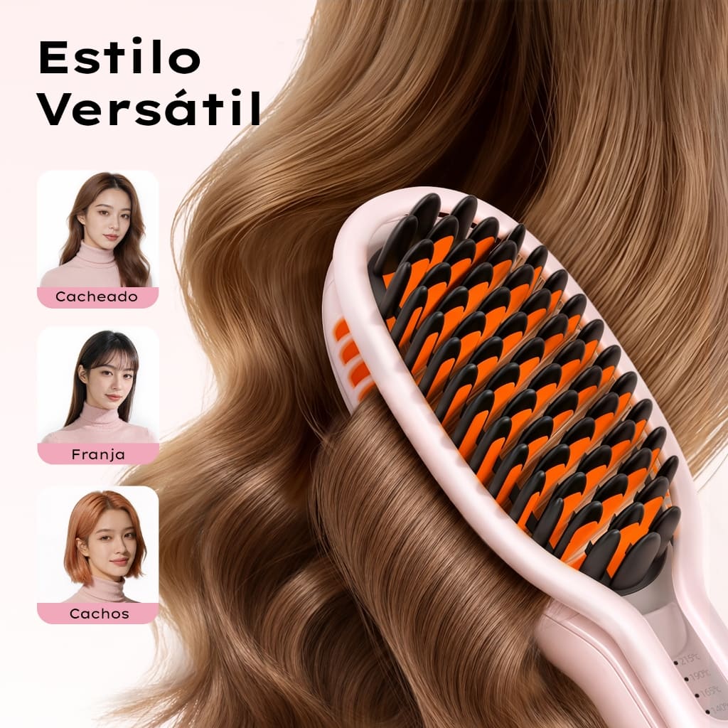 Escova Alisadora GOKOCO Bivolt com 4 Temperaturas — Alisa e Modela com Menos Frizz